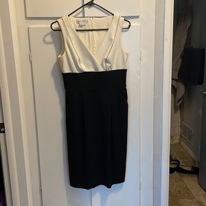 Black and white semi formal dress with POCKETS!